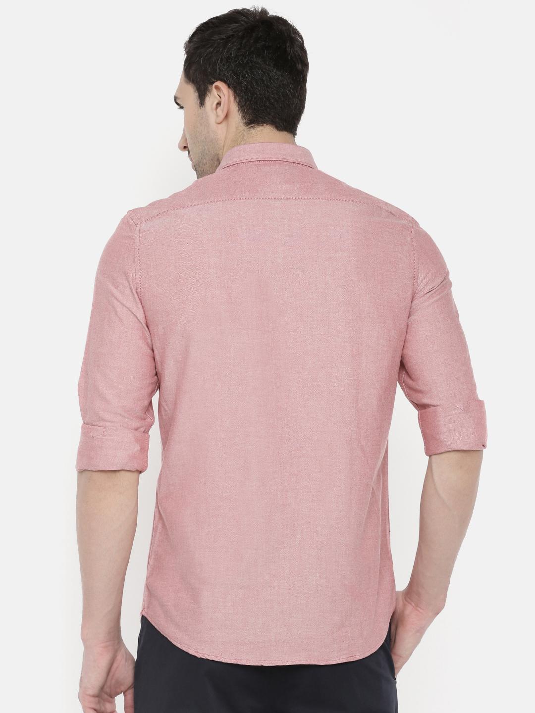 fosfene Light Red Oxford Casual Shirt