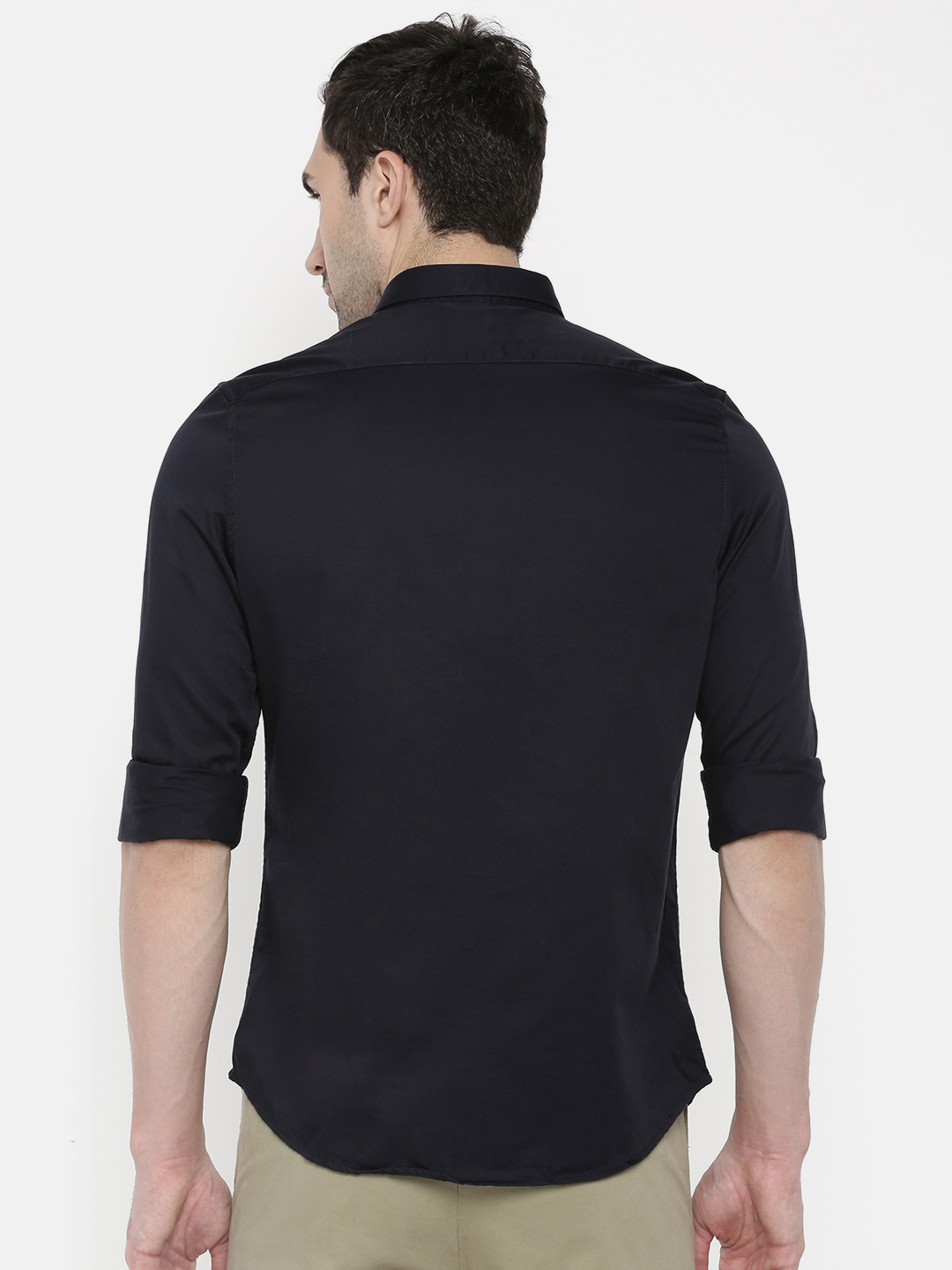 fosfene Black Satin Casual Shirt