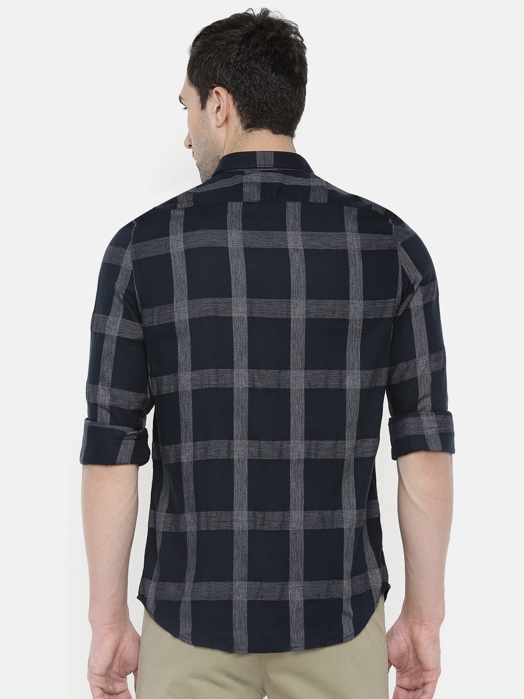 fosfene Blue Large Check Casual Shirt