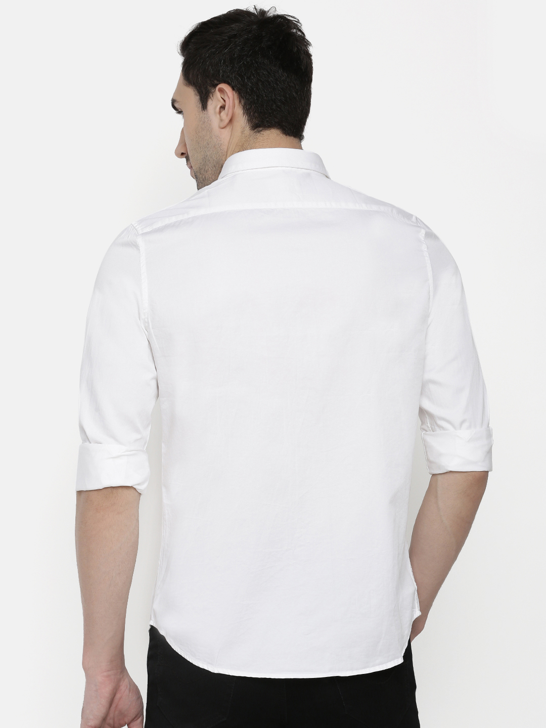 Satin White Casual Shirt