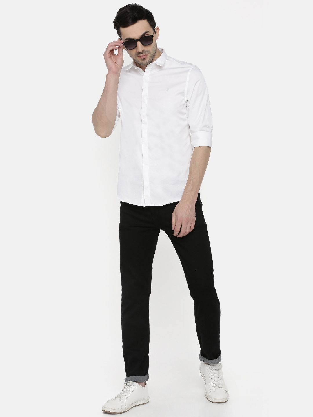 Satin White Casual Shirt