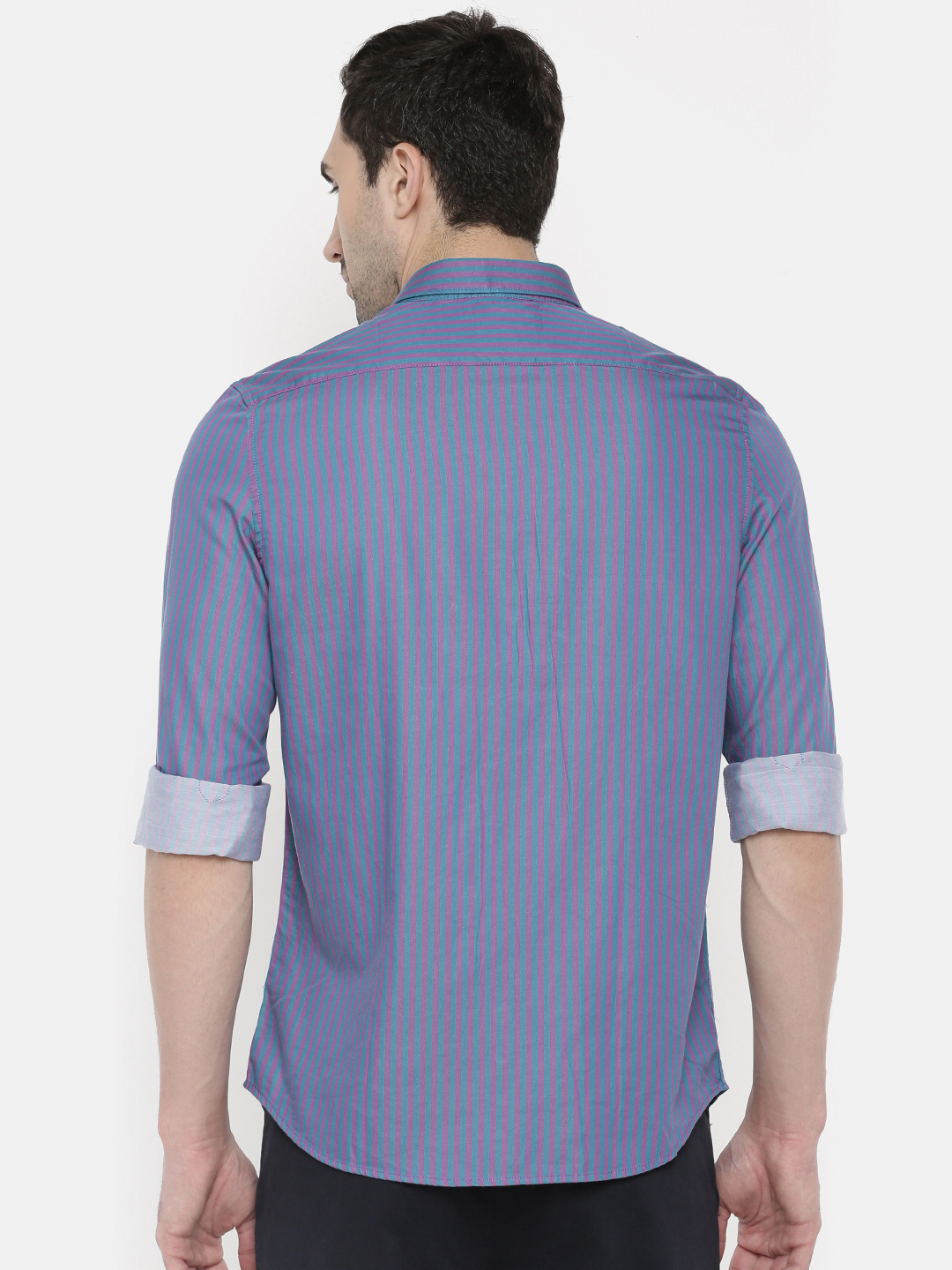 fosfene Striped Blue Casual Shirt