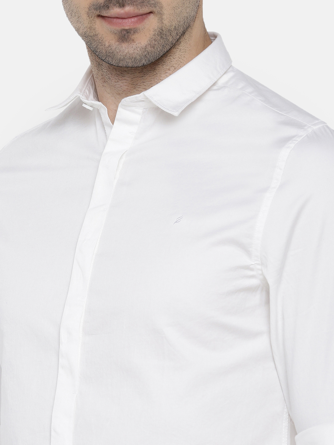 Satin White Casual Shirt
