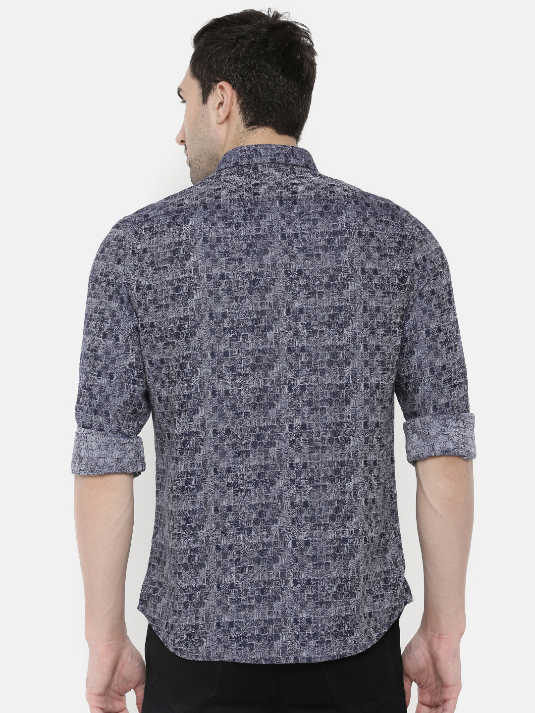 fosfene Blue Digital Design Casual Shirt